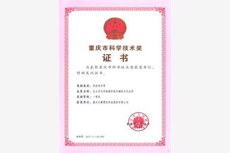 重庆市科技进步一等奖